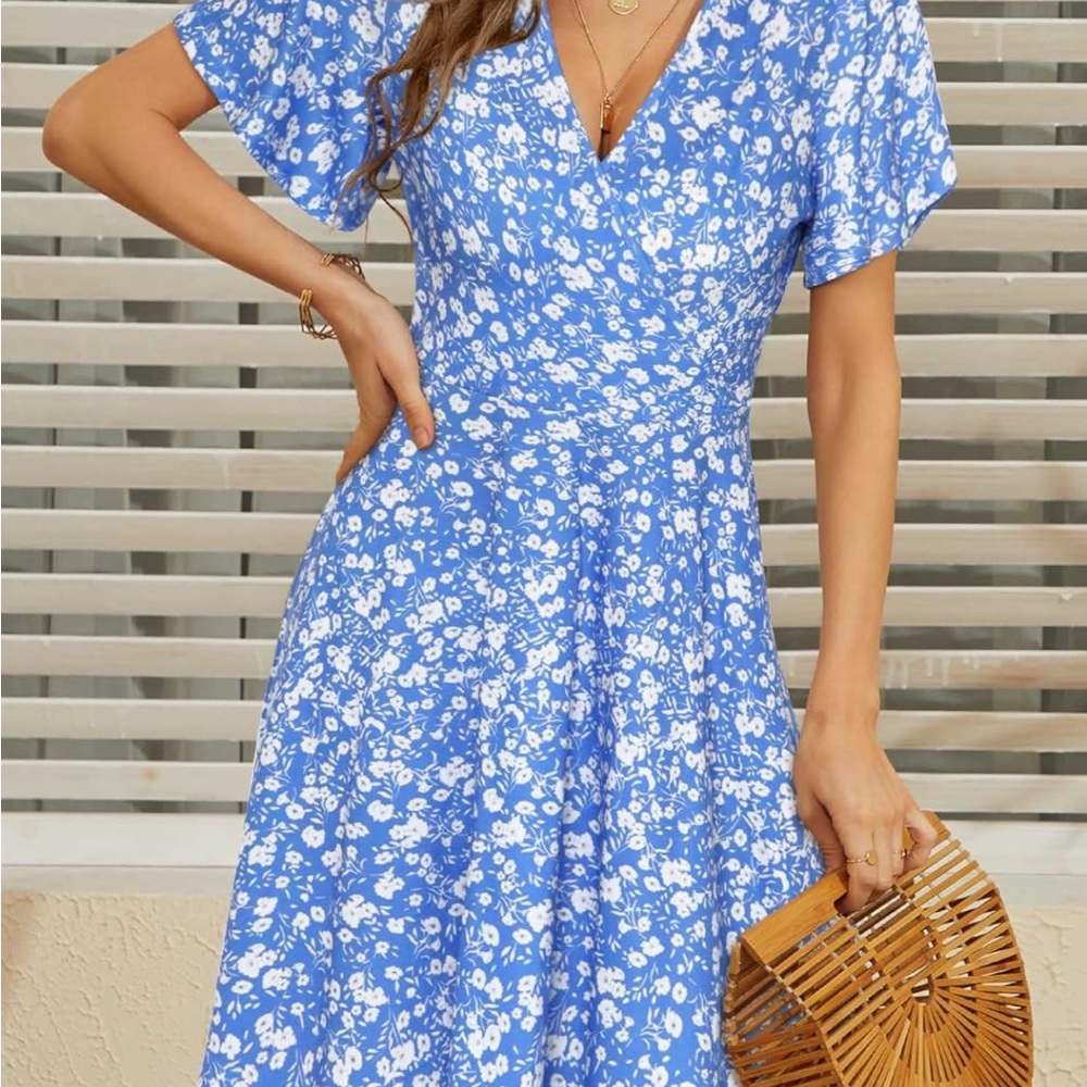Floral Blue Dress